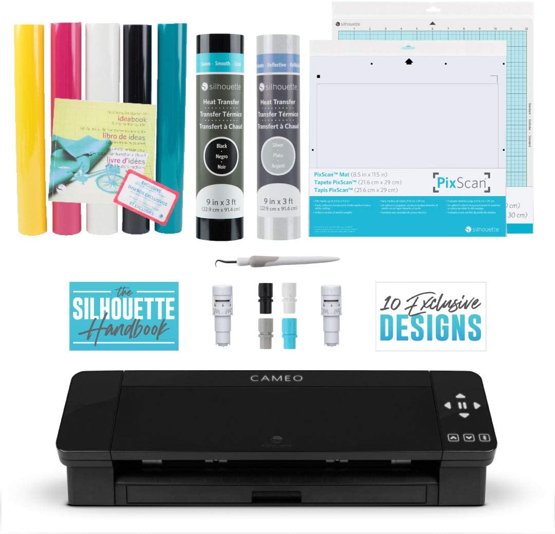 Silhouette Cameo 4 -  Black HTV Bundle