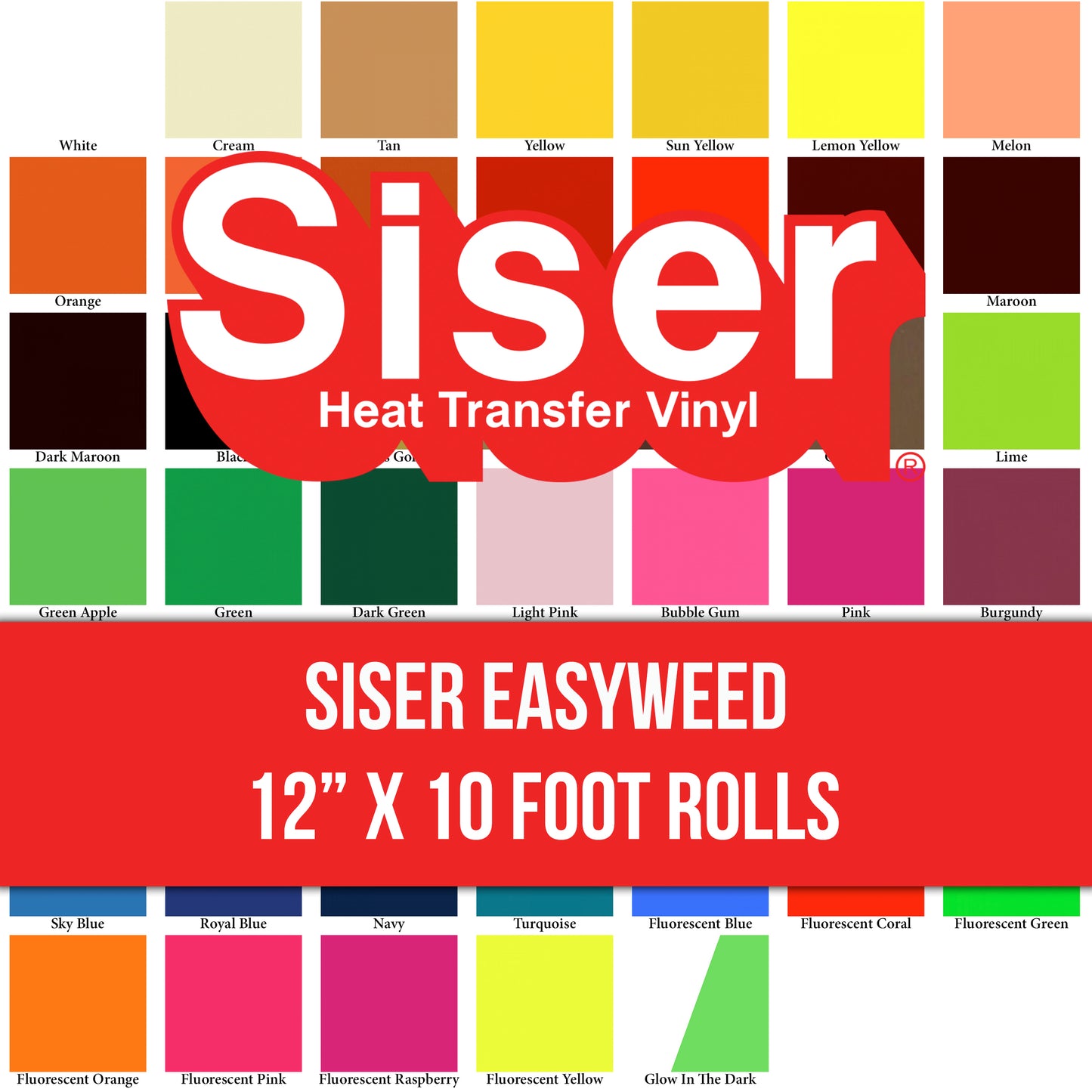 EasyWeed HTV Roll 12" x 10 Feet